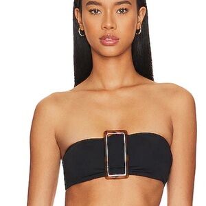 WeWoreWhat Buckle Bandeau Bathing Suit Top